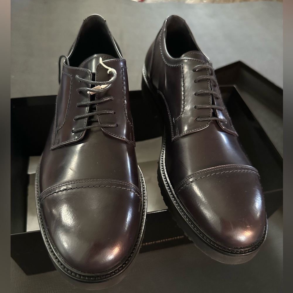 NWT Maldini Men’s Classic Leather Men's Dress Shoes laced calf leather burgundy